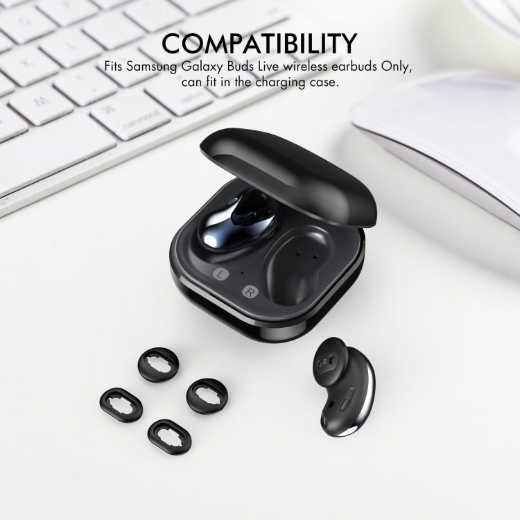 For Samsung Galaxy Buds Live AhaStyle PT132 S+M+L Silicone Earbud(Black) - Anti-dust & Ear Caps by AhaStyle | Online Shopping UK | buy2fix