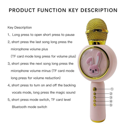 X6 Children Portable Bluetooth Light Microphone Audio All-in-One Machine(Milky White) - Microphone by buy2fix | Online Shopping UK | buy2fix