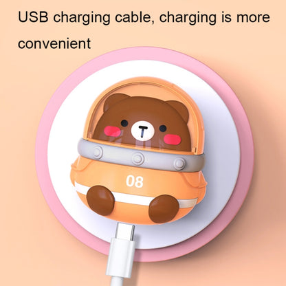 CS1327 Small USB Charging Cartoon Hanging Neck Fan Portable Leafless Silent Mini Fan(Dinosaur) - Electric Fans by buy2fix | Online Shopping UK | buy2fix