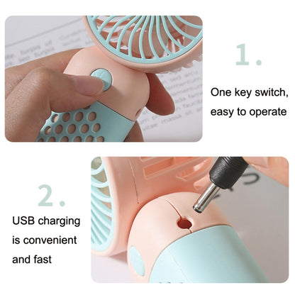 Z8 Handheld Cute Mini USB Fan Portable Dormitory Desktop Fan(Blue) - Electric Fans by buy2fix | Online Shopping UK | buy2fix