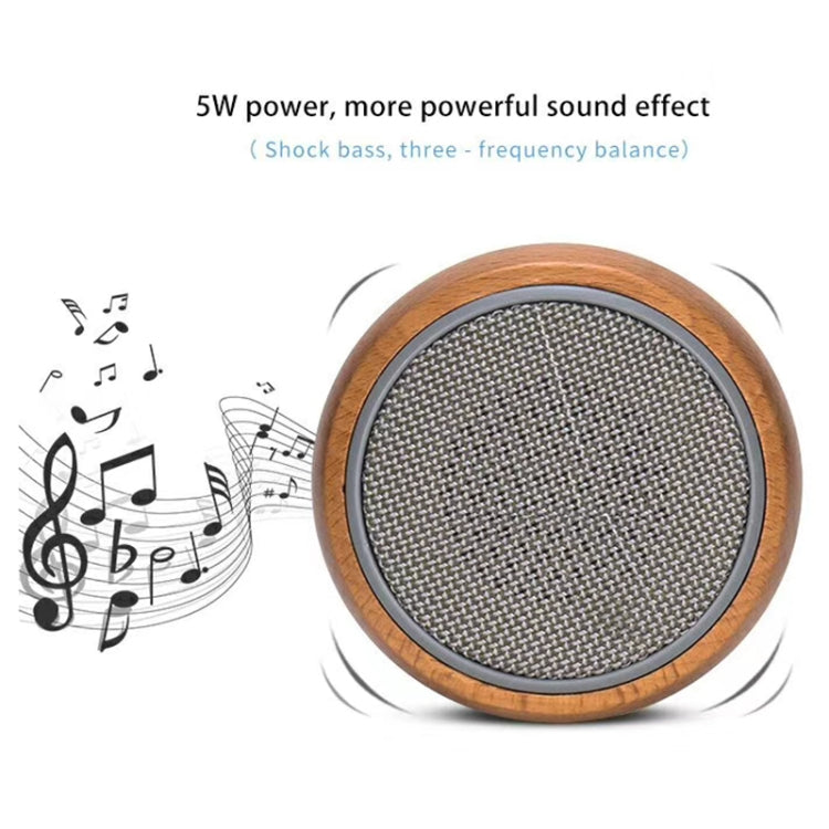 BT810 Small Outdoor Portable Wooden Bluetooth Speaker Support TF Card & 3.5mm AUX(Silver Gray) - Mini Speaker by buy2fix | Online Shopping UK | buy2fix