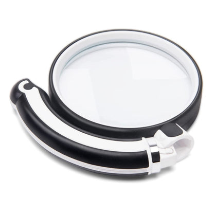 75mm Rubber Handle Folding Rotating Hand Magnifying Glass - Hand Held Style by buy2fix | Online Shopping UK | buy2fix