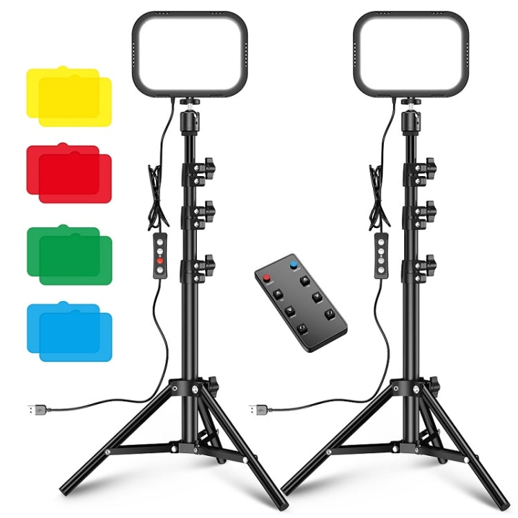 APEXEL APL-FL19 Live Portrait Soft Light Photography Dual Bracket Four-color Fill Light - Selfie Light by APEXEL | Online Shopping UK | buy2fix