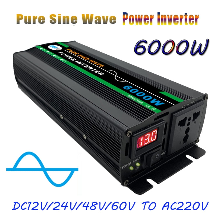 6000W 60V to 220V High Power Car Pure Sine Wave Inverter Power Converter - Pure Sine Wave by buy2fix | Online Shopping UK | buy2fix