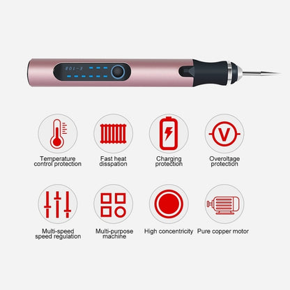 E108 38pcs/set Portable 2.35MM Chuck Mini Electric Drill Pen(Rose Gold) - Abrasive Tools & Accessories by buy2fix | Online Shopping UK | buy2fix