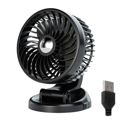 F612 5W Car Rotatable Turntable Silent Fan(USB) - Heating & Fans by buy2fix | Online Shopping UK | buy2fix