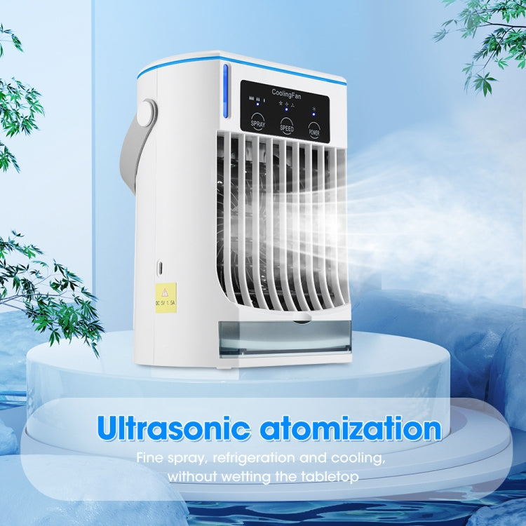 CF008 Mini Household Humidification Spray Air Cooler USB Plug-in Portable Air Conditioner Fan(White) - Electric Fans by buy2fix | Online Shopping UK | buy2fix