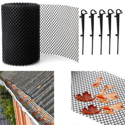 Plastic Gutter Guard Prevent Leaves or Debris From Clogging Downspouts and Drains, Width x Length: 18cm x 8m With 15pcs Nails - Pipes & Fittings by buy2fix | Online Shopping UK | buy2fix