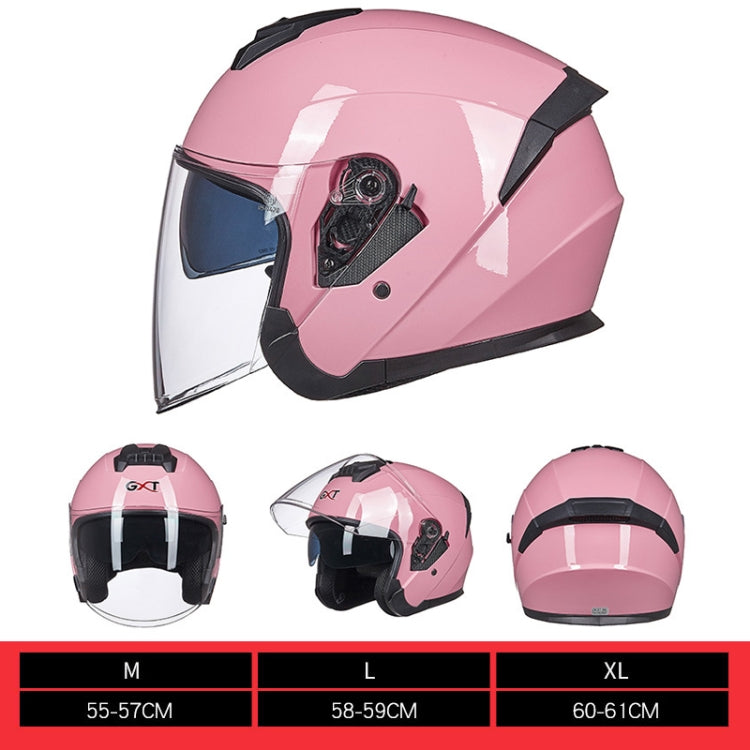 GXT Electric Vehicle Four Seasons Sun Protection & Windshield Double Lens Helmet, Size: L(Bright Black Blue) - Helmets by GXT | Online Shopping UK | buy2fix