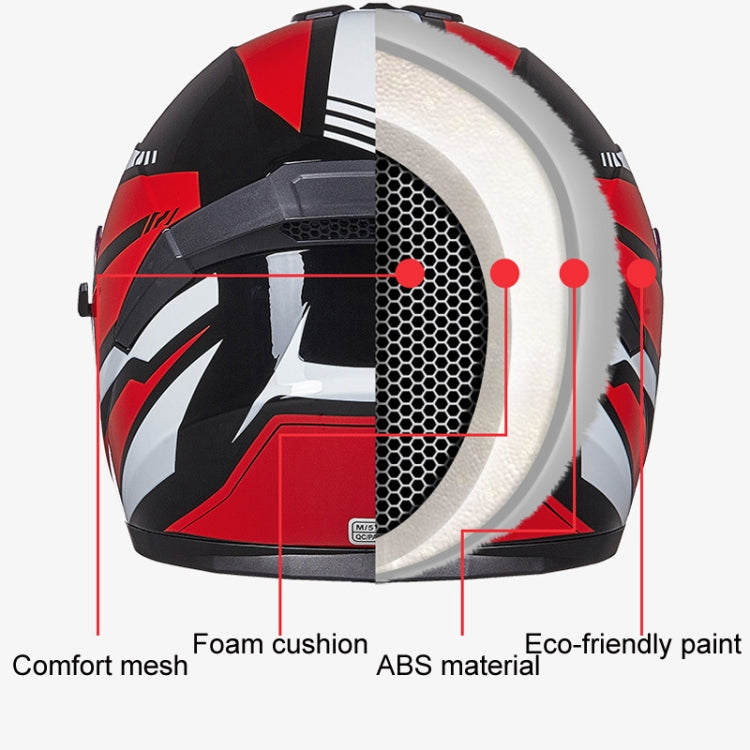 GXT Electric Vehicle Four Seasons Sun Protection & Windshield Double Lens Helmet, Size: M(Matt Black Red) - Helmets by GXT | Online Shopping UK | buy2fix