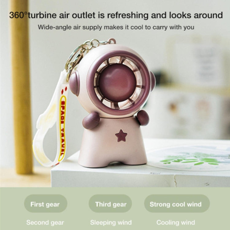 Astronaut Doll Pendant Keychain Fan(Pink) - Electric Fans by buy2fix | Online Shopping UK | buy2fix