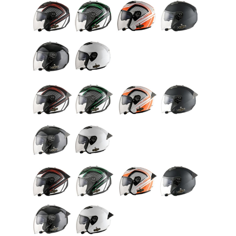 KUQIBAO Motorcycle Smart Bluetooth Sun Protection Double Lens Safety Helmet, Size: M(Glossy Black Phantom Fiber) - Helmets by KUQIBAO | Online Shopping UK | buy2fix