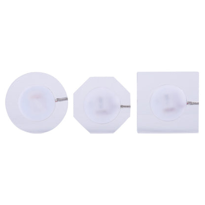 100x10mm Octagonal USB Charging LED Light Up Acrylic Coaster Transparent Crystal Base(White Light) - Car Drink Holders by buy2fix | Online Shopping UK | buy2fix