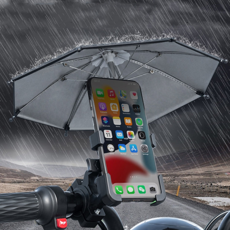 Motorcycle Waterproof Sunshade Umbrella Mobile Phone Navigation Bracket(Rearview Mirror) - Holder by buy2fix | Online Shopping UK | buy2fix