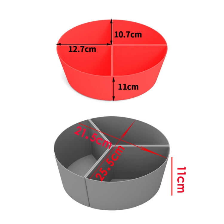 For Crockpot 6QT Slow Cooker Silicone Liners Divider Reusable Leak Proof Mats, Spec: Gray 3 Compartments - Kitchen Machine Accessories by buy2fix | Online Shopping UK | buy2fix