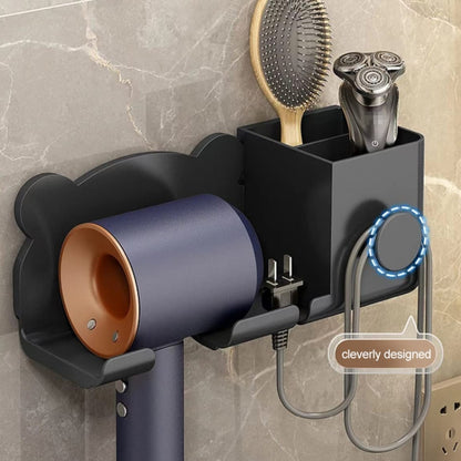 For Dyson Hair Dryer Wall-Mounted Holder Bathroom Shelf Storage Rack, Style: 3pcs Simple  Gray - Hair Dryers & Accessories by buy2fix | Online Shopping UK | buy2fix