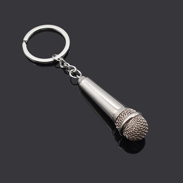 Simulated Microphone Metal Keychain Small Gift(BY-452) - Key Rings by buy2fix | Online Shopping UK | buy2fix