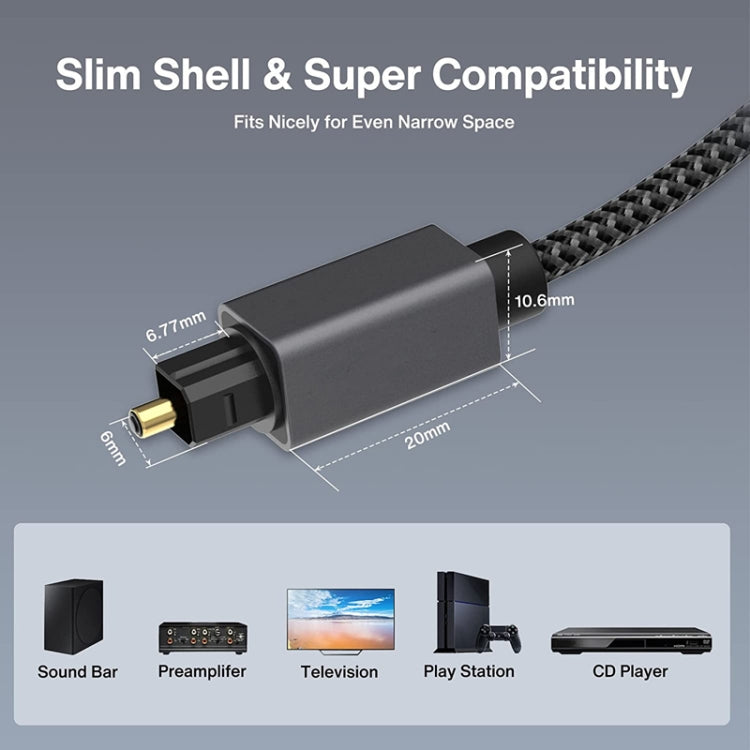1.5m Digital Optical Audio Output/Input Cable Compatible With SPDIF5.1/7.1 OD5.0MM(Black) - Audio Optical Cables by buy2fix | Online Shopping UK | buy2fix