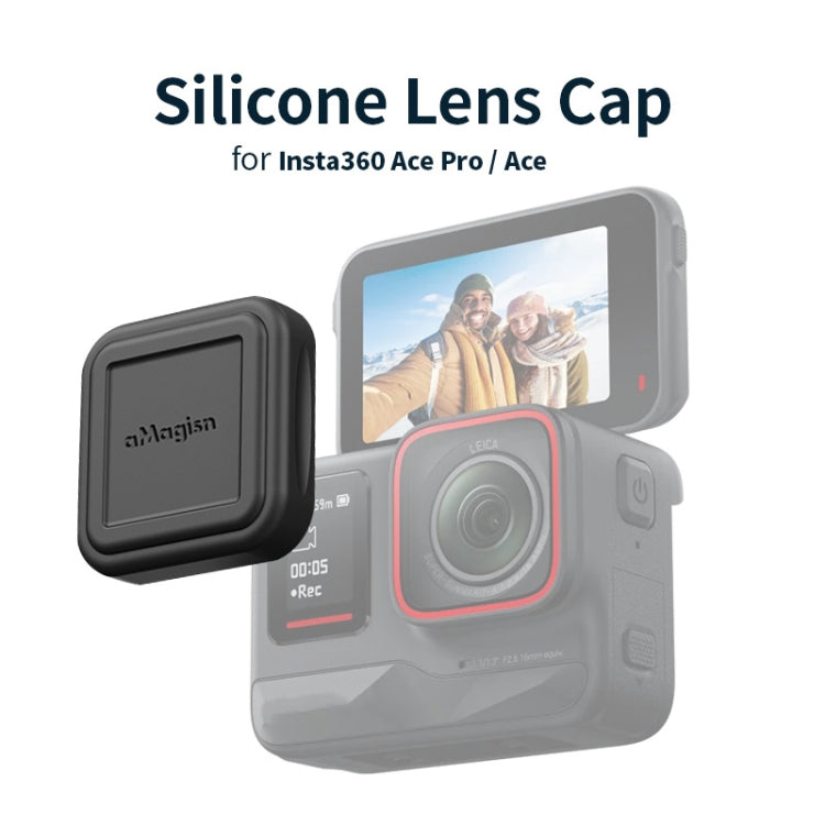 For Insta360 Ace Pro aMagisn Silicone Lens Cap Protective Cover Sports Camera Accessories - Len Accessories by aMagisn | Online Shopping UK | buy2fix