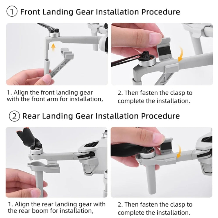 For DJI Mini 4 Pro Drone BRDRC Landing Gear Increased Height Leg(Gray) - Holder Series by BRDRC | Online Shopping UK | buy2fix