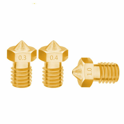 8 PCS Bugatti 3D Printer Accessories E3D-V5 V6 Nozzle M6 Thread Consumables Hot Nozzle, Size:1.75/0.35mm - Consumer Electronics by buy2fix | Online Shopping UK | buy2fix