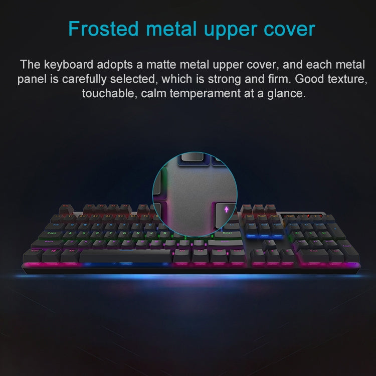 Rapoo V500 PRO Mixed Light 104 Keys Desktop Laptop Computer Game Esports Office Home Typing Wired Mechanical Keyboard(Black Shaft) - Wired Keyboard by Rapoo | Online Shopping UK | buy2fix