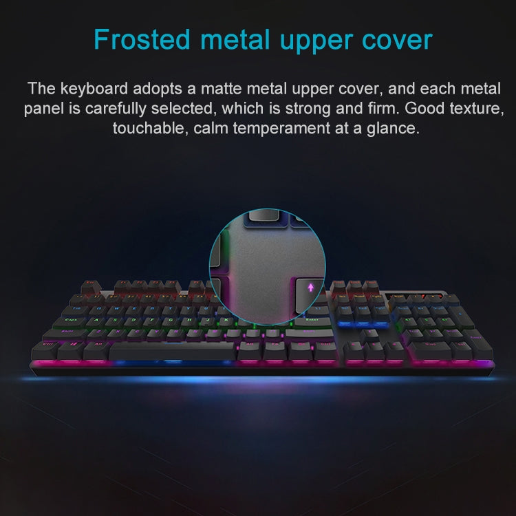 Rapoo V500 PRO Mixed Light 104 Keys Desktop Laptop Computer Game Esports Office Home Typing Wired Mechanical Keyboard(Green Shaft) - Wired Keyboard by Rapoo | Online Shopping UK | buy2fix