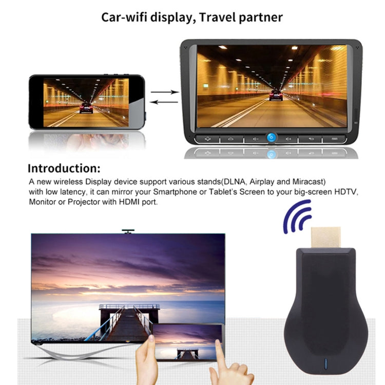 AnyCast M4 Plus Wireless WiFi Display Dongle Receiver Airplay Miracast DLNA 1080P HDMI TV Stick for iPhone, Samsung, and other Android Smartphones - Consumer Electronics by buy2fix | Online Shopping UK | buy2fix