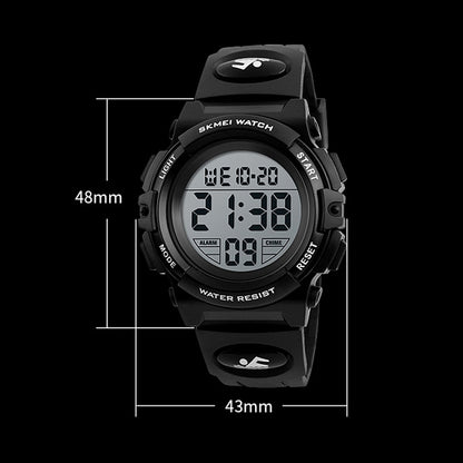 SKMEI 1258 Multifunctional Outdoor Sports Noctilucent Waterproof Wrist Watch, Size: S(Black) - Sport Watches by SKMEI | Online Shopping UK | buy2fix