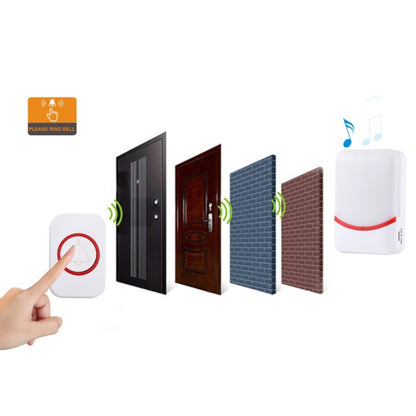 CMF1188 Home Music Remote Control Wireless Doorbell with 38 Ringtones & Colorful Flashing Lights + Ringtones / Ringtones / Colorful Flashing Lights 3-Modes (White) - Security by buy2fix | Online Shopping UK | buy2fix