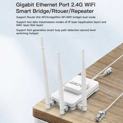 VONETS VAR600-H 600Mbps Wireless Bridge WiFi Repeater, With 4 Antennas + DC Adapter Set - Wireless Routers by VONETS | Online Shopping UK | buy2fix