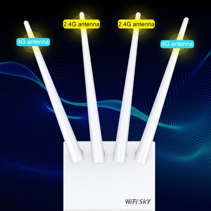 COMFAST WS-R642 300Mbps 4G Household Signal Amplifier Wireless Router Repeater WIFI Base Station with 4 Antennas, European Edition EU Plug - Wireless Routers by COMFAST | Online Shopping UK | buy2fix