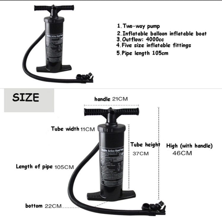Stermay HT-114A 4000CC Two-way Hand-Pulled Air Pump Inflatable Boat Manual Inflator - In Car by buy2fix | Online Shopping UK | buy2fix