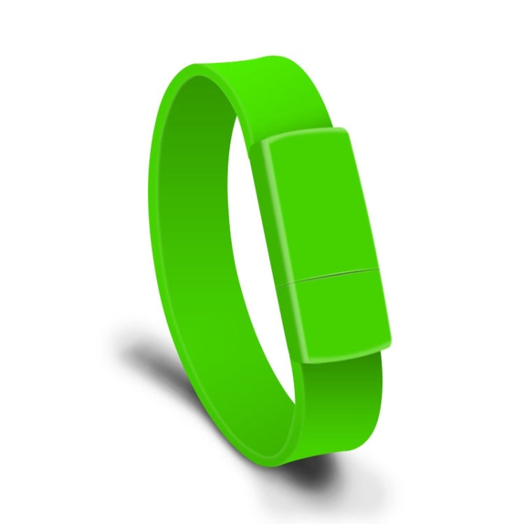 MicroDrive 128GB USB 2.0 Fashion Bracelet Wristband U Disk (Green) - USB Flash Drives by MicroDrive | Online Shopping UK | buy2fix