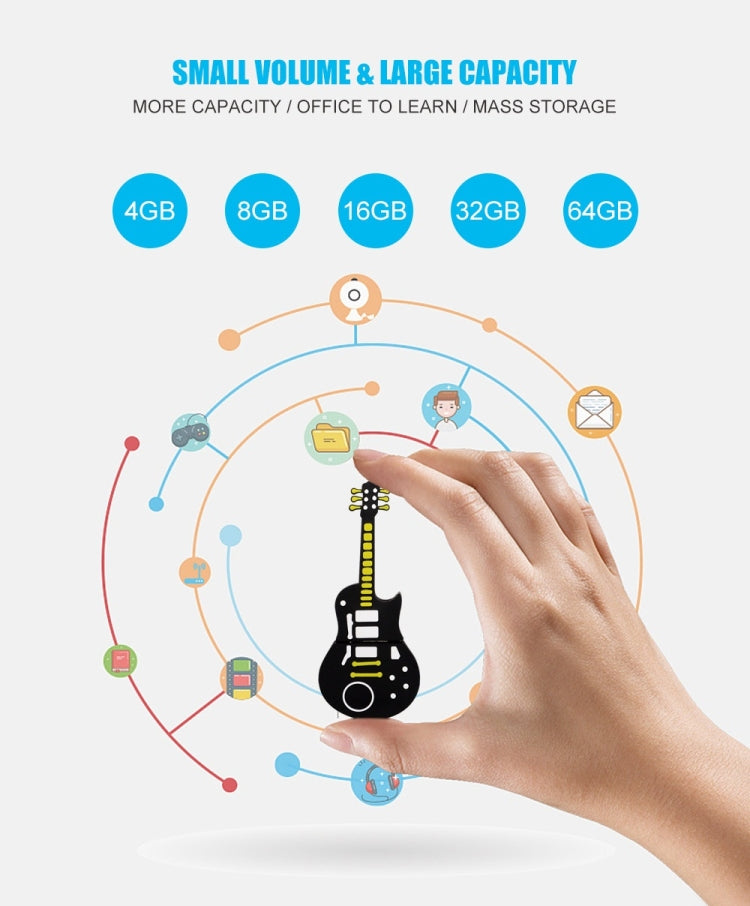 MicroDrive 64GB USB 2.0 Music Note U Disk - USB Flash Drives by MicroDrive | Online Shopping UK | buy2fix